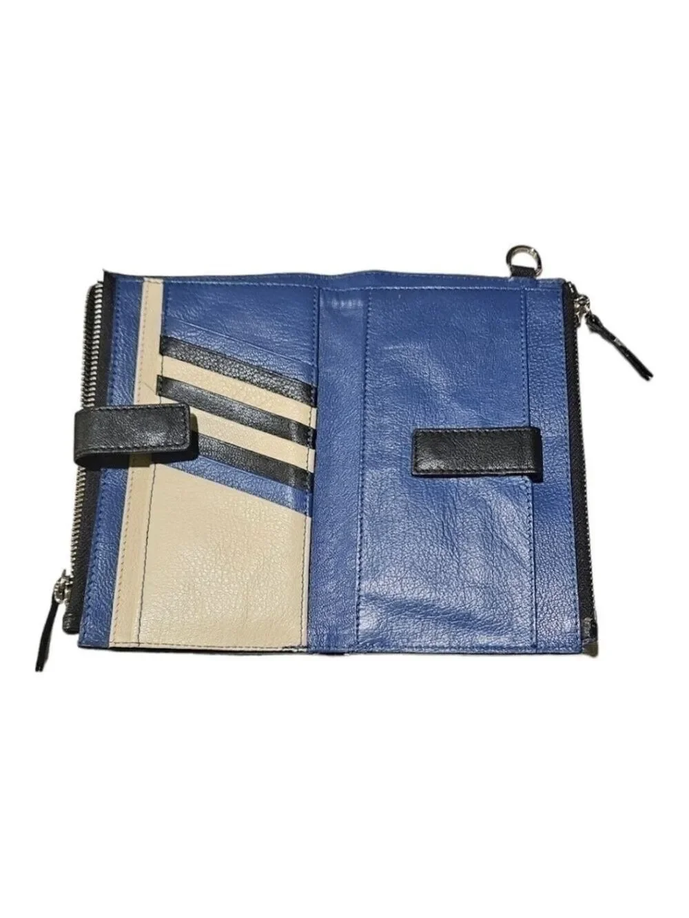 THACKER Multi-use Color block Alexis double zip Wristlet Wallet NWOT